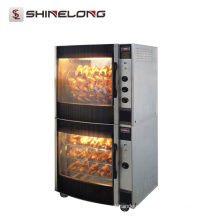 Asador de pollo eléctrico vertical K069 con calentador de pollo